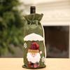 Decorações de Natal conjunto de garrafa de vinho tricotado cachecol chapéu boneco de neve conjunto de vinho layout de restaurante