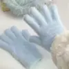 Nuevos Guantes de Gato a Cuadros Literarios Retro para Mujer Invierno 2025 Nuevos Cálidos de Cinco Dedos Estudiante Ciclismo Protección contra el Frío