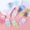 [Medusa Inteligente Aurora] Transparente Hielo Fino Brillo Luciérnaga Luminoso Hecho a Mano DIY Joyería Funda para Teléfono Móvil Accesorios para el Cabello Resina