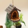 Alimentador de Aves Nuevo Transfronterizo Nido de Pájaro Adorno Colgante para Patio Jardín Exterior Decoración de Nido de Pájaro Manualidades de Resina Hecho a Mano