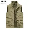 Chaleco de Pesca Casual para Hombre Primavera y Verano 2025 Ropa de Trabajo para Hombre Talla Grande Multibolsillos Chaleco de Secado Rápido