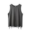 Chaleco deportivo de talla grande para hombre de calle 2024, chaleco sin mangas desgastado nuevo para hombre, camiseta lisa casual sin mangas