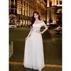 Com BojoVestido Tubinho Elegante Off-Shoulder Vazado para Mulheres, Estilo Puro e Sedutor, Vestido de Alta Qualidade para Mulheres