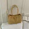 Bolsa de Palha Tecida Estilo Relaxado para Mulheres, Novo Modelo 2026, Luxo Leve Nicho High-End Grande Capacidade Ombro Axila