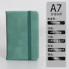 Caderno pequeno A7, mini caderno portátil com alça de PU, ideal para anotações comerciais, papelaria e esboços. Personalização disponível no atacado. 64 páginas.