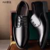 Zapatos de cuero para hombre verano huecos transpirables talla grande zapatos de hombre cuero genuino ropa formal de negocios sandalias con agujeros zapatos para hombre con aumento de altura interior