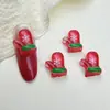 Série de Natal Transfronteiriça Decorações para Unhas Adesivos de Resina DIY Árvore de Natal Boneco de Neve Sino Chapéu Acessórios para Unhas