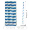 Novo estoque de 25 peças atacado 6*198 canudos de papel listrados descartáveis biodegradáveis canudos de papel coloridos
