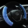 Cubierta de Volante de Coche de Piel de Conejo de Alta Calidad Rf1413 al por Mayor, Nueva Cubierta de Manillar de Invierno, Accesorios de Interior de Coche
