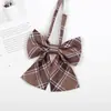 Gravata Marrom Camisa Escura para Estudantes Homens, Estilo Universitário, Listrada Cor de Café Retro Laço Decorativo JK Sem Gravata, Acessório Feminino