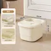 Cubeta para Baño de Pies Uso Doméstico Engrosada y Elevada con Ruedas Cubeta Portátil para Baño de Pies Aislamiento Sobre la Pantorrilla Masaje Cubeta para Lavar Pies Lavabo para Lavar Pies