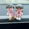Figuras Fofas de Casal de Carro, Decorações para Interior de Carro, Enfeites de Carro para Exportação, Decorações de Escritório, Decorações de Painel