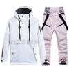 Nuevo traje de esquí de snowboard para hombres y mujeres, traje de invierno cálido y grueso, traje de esquí de estilo coreano, traje doble