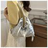 Bolso de mano sencillo de color liso, nuevo estilo 2024, bolso textil para desplazamientos diarios, bolso bandolera suave para mujer y niña, bolso de gran capacidad