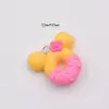 Resina de simulación helado donut flor cactus aretes bolsa llavero colgante accesorios de joyería DIY