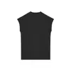 Camiseta Sencilla Estilo Capa de Cuello Redondo Holgada Estilo Coreano con Mangas Cortas Volantes para Mujer