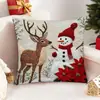 Capa de Almofada de Natal Platina Transfronteiriça, Almofada de Moda com Impressão Digital de Alta Definição, Almofada para Decoração de Casa de Férias Atacado