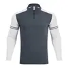Camiseta informal de manga larga con cuello semiabierto para hombre y mujer, ideal para actividades al aire libre, para entrenador deportivo y de fitness.