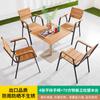 Mesas y Sillas de Exterior, Madera Plástica Mesas y Sillas de Ocio para Patio Balcón, Calle Comercial, Zona Escénica, Casa de Huéspedes, Hotel, Escuela, Mesas y Sillas de Comedor para Proyectos