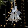 Decoraciones navideñas lentejuelas colgante acrílico colgante copo de nieve transparente accesorios para la disposición de la escena del árbol de Navidad