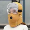 Protección Auditiva para Ciclismo de Invierno Máscara de Ojos a Prueba de Viento Gorro de Algodón Lei Feng Grueso Caliente para Hombre Protección para Mujer