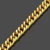 Europa e Estados Unidos comércio exterior quente corrente banhada a ouro 18K boate bar corrente cubana banhada a ouro corrente masculina