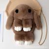 Bolsa Coelho Bolsa Pequena Fofa Adorável Coelho Pelo Sintético Bolsa Pelúcia Ombro Transversal Bolsa Feminina Atacado Inverno Novo Modelo