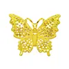 Accesorios de Joyería de Metal Alas Porosas Poros Piezas de Flor de Mariposa 48*42mm Mariposa Grande Dorada Piezas de Flor de Metal