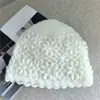 Gorro de Ganchillo Hecho a Mano para Mujer, Elegante y Versátil, Transpirable y Suave, Gorro de Lana Tejido de Estilo Japonés de Nicho