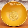 Burger King Golden Bowl Accesorios para el Primer Cumpleaños Tazón Dorado en Miniatura de Aleación Electrochapada para Reunir Riqueza Adorno Artesanal de Atracción Turística