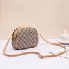 Bolso con Cremallera Doble Estampado de Moda 2026 Nuevo Color Block Retro Celebridad de Internet Japonés y Coreano Bolso Tipo Concha Bolso Pequeño Casual de Hombro Cruzado