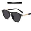 Gafas de sol de moda retro punk de montura redonda personalizadas para celebridad de Internet, gafas de sol para fotos callejeras, gafas de sol para conducir y viajar al aire libre a prueba de sol