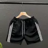 Shorts Esportivos Casuais Listrados com Três Listras Verão Secagem Rápida Shorts Masculinos Shorts Grandes Roupa Exterior Academia Praia