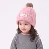 Gorro Infantil Gorro de Lana Bufanda Juego de Dos Piezas Invierno Bebé Gorro Tejido Cálido Unisex Suéter Simple Versátil