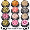 Conjunto mixto de cerámica blanda de 12 colores con diseño de animales, esmalte de uñas ultrafino, maquillaje, joyería para uñas, venta al por mayor