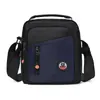 Bolsa de Ombro Masculina de Couro e Nylon, Bolsa de Mão, Bolsa Transversal Versátil, Simples, Casual, Respirável, Moderna, Versátil e Leve