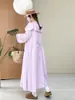 Vestido Casual de Manga Longa Primavera 2026 Estilo Mori Girl Japonês Design de Gola Redonda Elegante Emagrecedor Vestido Longo para Mulheres