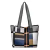 Bolso de mujer de moda Nuevo estilo coreano moderno bolso de hombro a cuadros color de contraste gran capacidad bolso tote portátil bolsa grande bolsa para madre