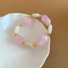Pulseira Colar Oval Geométrico de Contas em Acrílico, Corrente de Clavícula com Temperamento Elegante Retrô, Joia de Luxo Leve de Alta Qualidade