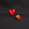 Lindo Estilo Japonés Corazón Rojo Corazón Corazón Corazón Broche con Forma de Corazón Insignia de Dibujos Animados Insignia Botón Pin Accesorios para Zapatos de Estudiante para Mujer Bolsos