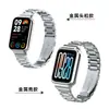 Adecuado para Correa Xiaomi Mi Band 9Pro, Pulsera de Acero Inoxidable Sólido de Tres Eslabones Xiaomi 8Pro, Correa Redmi Watch5