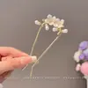 Peine para el Cabello con Perlas Pasador Nuevo Modelo 2025 Herramienta de Fijación del Cabello de Cuatro Dientes Peine de Inserción para el Cabello Pasador de Horquilla en Forma de U Accesorio para el Cabello