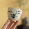Taza de té de orquídea pintada a mano juego de té de cerámica especial Taza de té Kung Fu Taza Juxiang Taza individual maestro hogar beber té
