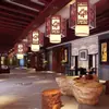 Nova lanterna vermelha de cerâmica Jingdezhen estilo chinês para entrada, hall de entrada, varanda, montada no teto, adequada para pousada, pode ser usada como luminária pendente