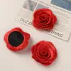 Bordado Chino Nuevo Guofeng Seda Delgada Encaje Estéreo Rosa DIY Hecho a Mano Hanfu Corsage Accesorios para Ropa