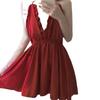 Pijama con Tirantes Descubierta Sexy Vestido de Noche Escote V Profundo Dulce Vestido con Tirantes Descubierto Vestido para Casa Ropa de Noche 1245