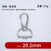 Hebilla de Gancho de Aleación de Zinc 3/16 Pulgada Metal Fundido a Presión Hebilla para Perro Accesorios de Ferretería para Equipaje Llavero Hebilla de Gancho de Tres Alambres