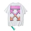 Atacado Dropshipping Camisetas de Manga Curta com Design de Marca da Moda, Gradiente de Flecha Dissolvente, Estilo Tinta Salpicada Céu Estrelado, Roupas de Casal