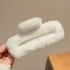 Presilha de Cabelo de Pelúcia Extra Grande Simples Versátil Moda para Mulheres com Cabelo Grosso, Presilha de Garra Fofa para Coque na Nuca, Presilha Tubarão