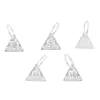 Prata de Lei S925 Ping An Alegria Auspicioso Shun Fu Pingente de Cabelo Prata Lisa Mini Triângulo Acessórios de Cartão Acessórios para Pulseira DIY